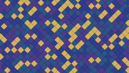 Abstract geometric pattern of colorful diamonds creating a dynamic mosaic effect.