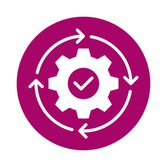 Continuous improvement cycle isolated on transparent background