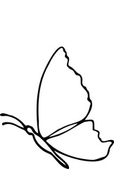 Vector illustration of a flying butterfly isolated on a white background.