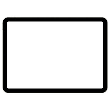 Starlight tablet pc template for mockup. No background. Empty screen. Only frames. png. Front view