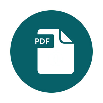 Pdf document icon isolated on transparent background