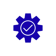Approved Configuration Gear Icon isolated on transparent background
