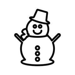 Snow man icon