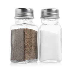 Salt and pepper shakers isolated on white