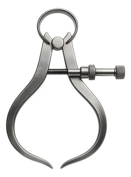 Tensioned spring caliper for accurate measurements in metalworking.