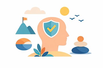 Obraz premium Mental Well-being and Personal Growth Journey