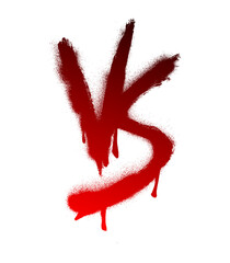 VS Versus Brush Stroke Paint Drip PNG Transparent