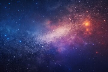 Fototapeta premium Vibrant cosmic scene with stars and colorful nebula in space