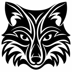 Obraz premium Tribal Fox Head Graphic Design