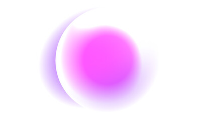 Abstract purple spherical colored form, isolated on white