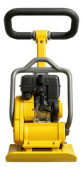 Fototapeta premium Vibratory plate compactor with anti-vibration handle for urban landscaping tasks.