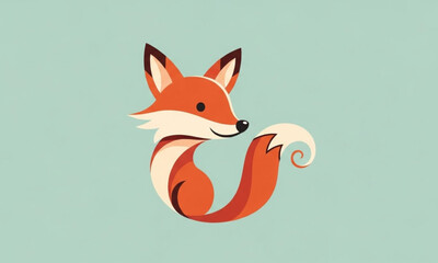 Obraz premium red fox on a white background