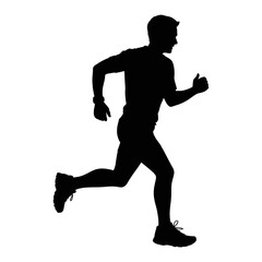 Obraz premium running man silhouette