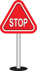 Stop and Go Sign. Vector illustration of Stop and Go sign isolated on pure white. EPS file available.