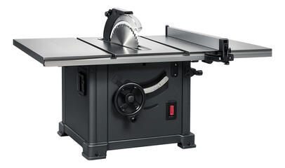 Table saw featuring an extension wing for added support when cutting long boards.