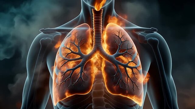 Lung Cancer Respiratory Disease Smoking Damage.
