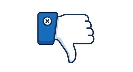 Fototapeta premium Thumbs down emoji with smartphone