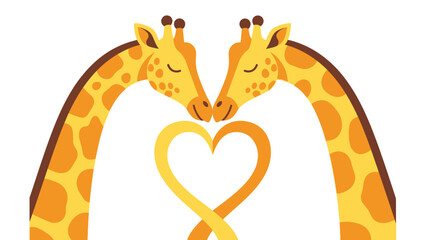 Two giraffes with heart symbol. © Lie Fei Yu