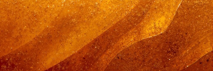 Luminous abstract background with warm orange and amber tones flowing in textured wave patterns