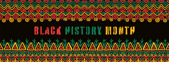 Black History Month pattern background, celebrating the black history