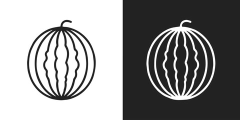 melon icon flat graphic stroke contour stem seed rind slice pattern ux