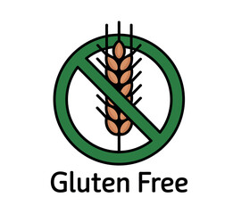 Gluten Free Symbol Icon Graphic
