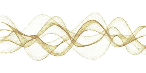 Shimmering golden abstract wave pattern creating an elegant and dynamic background