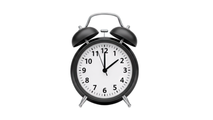 Alarm Clock Showing 2:00 Time on White Background