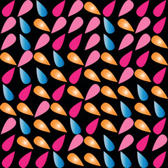 Vibrant colorful leaf pattern on with pink, orange and blue leaves
