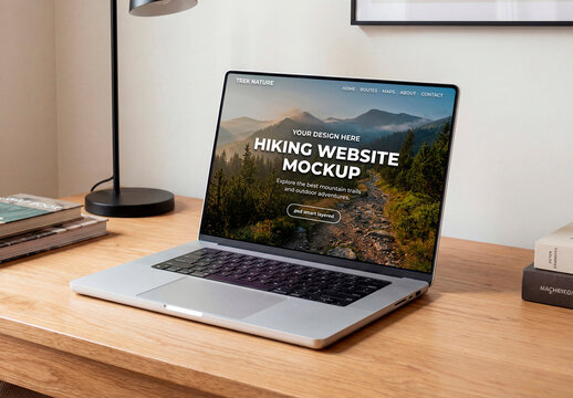 Desk Laptop Screen Mockup