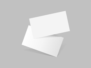 Realistic blank business card mockup vector illustration