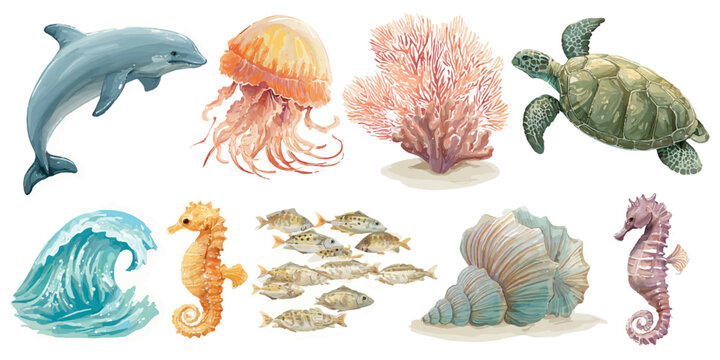 Under the sea life Vector