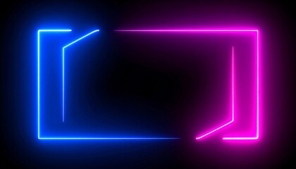 Neon chevrons glowing on black background