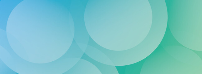 Blue green banner background colorful with circle shape