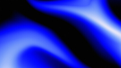 Smooth Blue Gradients Flowing Across Deep Black Abstract Background