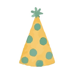 watercolor party hat