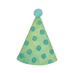 watercolor party hat