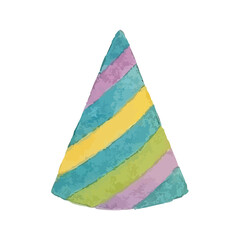 watercolor party hat