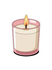 3d rendered illustration of a lit candle isolated on transparent background