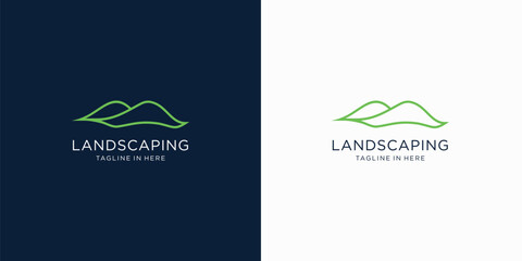 Mountain  Silhouette  vector logo design