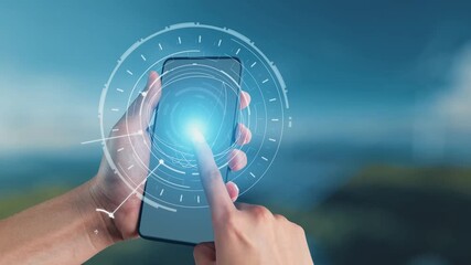 Net zero and sustainability concepts with environmental balance, digital sustainability icons, green energy goals, and eco-conscious digital business transformation for the future. Gist - Powered by Adobe