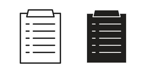 List icon flat simple icon. Liner version - stock vector.