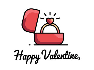 Valentine's Day Ring Gift Box