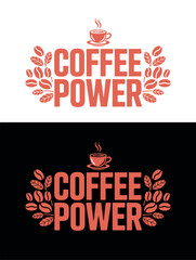 Coffee Power Logo Design Template