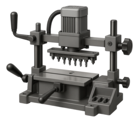 Multi-function machine with horizontal boring and pocket hole jig for frame assembly.