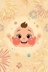 baby animation happy new year