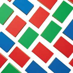 books, pattern, repetition, red, green, blue, 