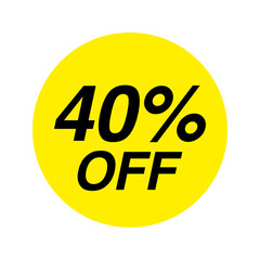 Yellow 40% off discount