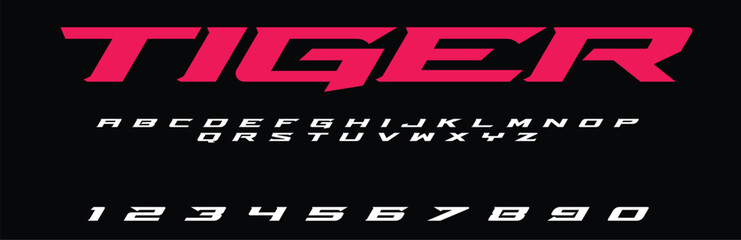 Tiger Vector Font Alphabet Design Wild Animal Inspired Typography with Alphabet Bold Fierce Letters for T Shirts Posters Logos Wildlife Art Projects and Creative Branding	