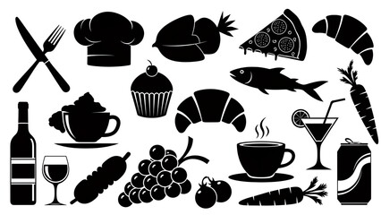 set of food icons